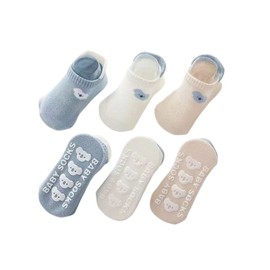Aoluvy - Calcetines antideslizantes para bebé para primavera y verano, 5 pares. Calcetines antideslizantes para niños y niñas, Style-C, 1-3 Años