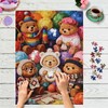 Knitting Bear Family Jigsaw Puzzle for Adults 1000 Pieces Cartoon