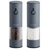 Stainless Steel Electric Salt and Pepper Grinder Set (Wedgwood Blue)
