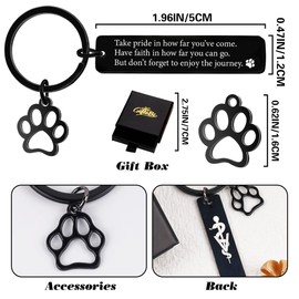 Veterinarian Gifts Keychain Men Women - Inspirational Keyring Take Pride Have Faith Enjoy The Journey, Thank You Gift for Veterinarians Vet Tech