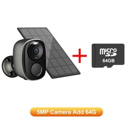Sansco 3MP Solar Home Security Camera Wireless 2-Way Audio 2K WiFi Night Vision+64GB
