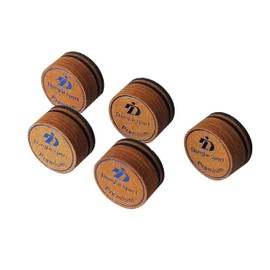 DDonglai 5PCS Packed Brown/Black Premium Laminated Billiard Cue Tips, Laminated Pool Cue Tips, Max Grip Power Cue Tips-M Hardness