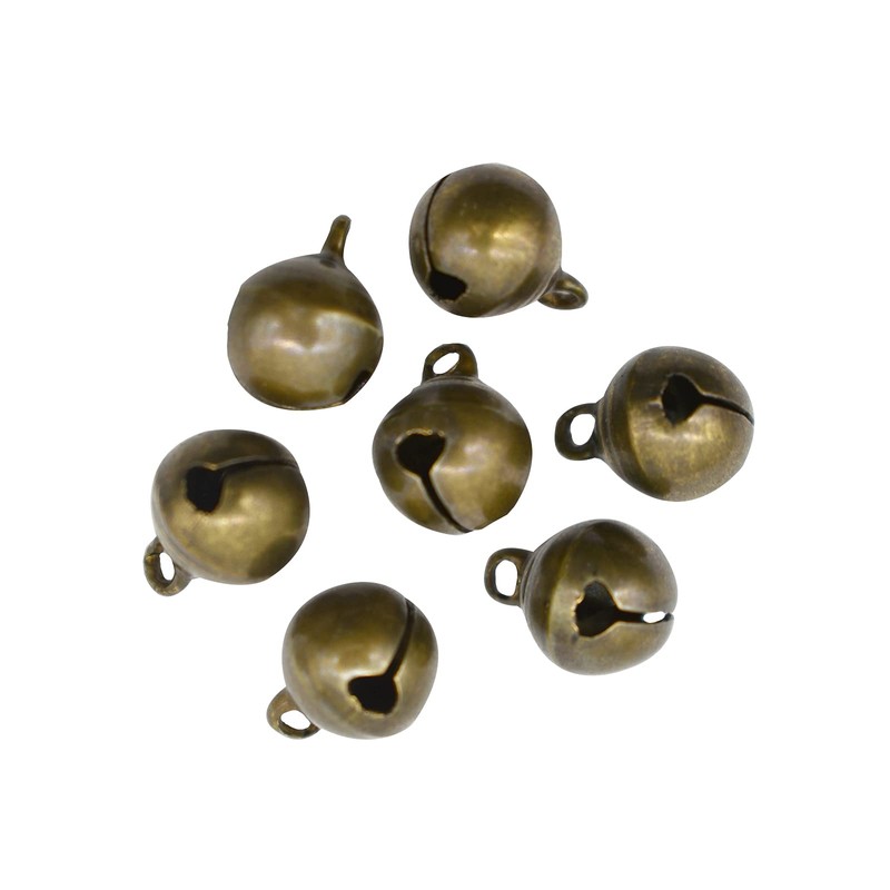 Maydahui 100 PCS Small Jingle Bell 1/2 inches Vintage Bronze