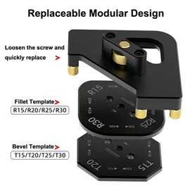 8 in 1 Router Templates, Aluminium Alloy, Radius Jig Router Templates, Radius Half Round Corner Radius Quick Jig Router Table Templates (R15/20/25/30+T15/20/25/30)
