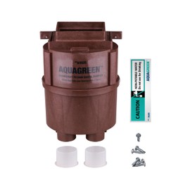 PF WaterWorks AQUAGREEN Rain Water Collection Downspout to Rain Barrel Diverter Complete Kit (2 Pack), Flexible Connector Hose, High Volume Spigot - Fits 2"x 3" and 3" x 4" Downspouts - Brown Diverter