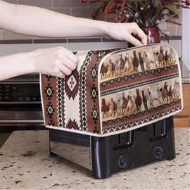 ZFRXIGN Boho Horse Toaster Cover 2 Slice Toaster Dust Cover Small Appliance Covers Toaster Oven Cover Dust Cover Kitchen Decorative Protector for Women Gifts Tribal Aztec