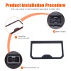 car-king888 ABS Matt Black Front Beverage Cup Holder Frame Trim