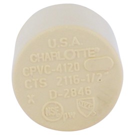 CHARLOTTE PIPE 1/2 CTS CPVC CAP HOT AND COLD WATER DISTRIBUTION (1 Unit Piece)