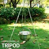 Cooking Tripod Foldable Campfire Tripod with Chain and Carrying Bag