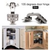 2 Pieces 135 Degree Corner Cabinet Door Hinge Kitchen Bathroom