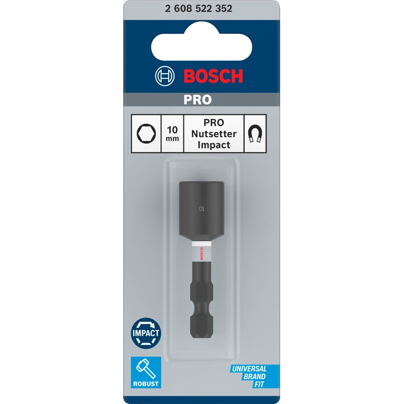 Bosch 0 W 0 V 2608522352 Impact Socket 10 mm