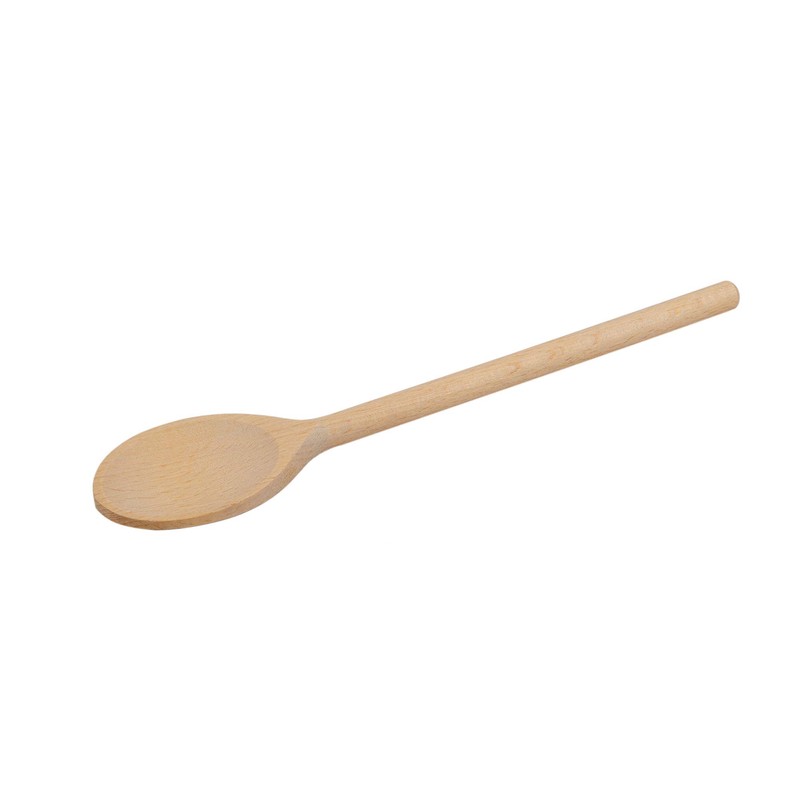 25 cm Long Wooden Spoons for Cooking - Oval Wood
