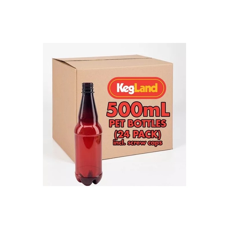 BrewMaster PET Beer Bottles - 500 mL (Case of 24)