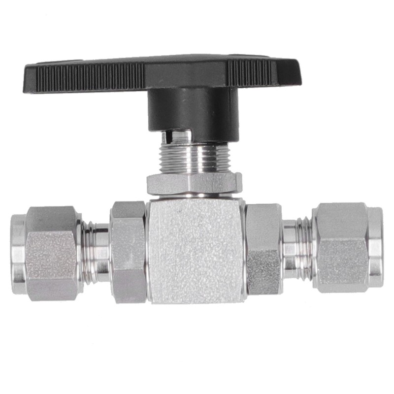 Ball Valve Stainless Steel 3Piece Type StraightThrough Ferrule Equipment SS316L