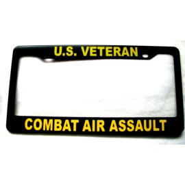 ABCCO License Plate Frame-Polished ABS-U.S. VETERAN/COMBAT AIR ASSAULT-#8638Y