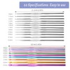 66 Pieces Crochet Hooks, 22 Sizes 0.6mm-6.5mm, Ergonomic Knitting Needles,