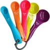 Set of 5 Measuring Spoons Grams Various Capacities with Colourful