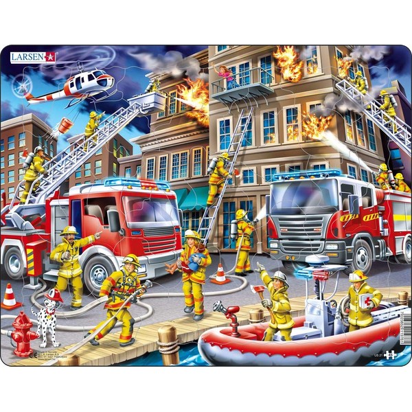 Larsen Puzzles Firefighters 45 Piece Children's Jigsaw Puzzle