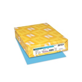 Neenah Paper 22721 Color Cardstock, 65lb, 8 1/2 x 11, Lunar Blue, 250 Sheets