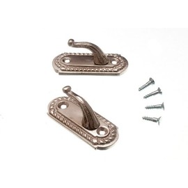 8 Of Curtain Tie Hold Back Hooks Georgian Matt Chrome 45 mm Screws