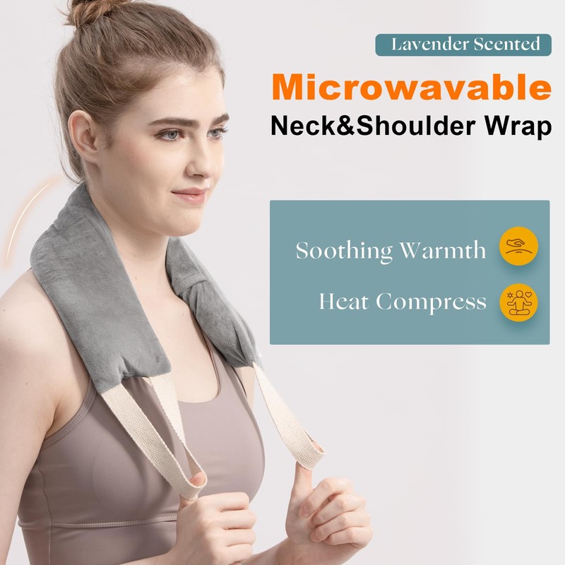Heating Pad for Neck Shoulders and Back Microwavable Lavender Scented,