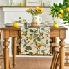 Artoid Mode Brown Lemon Tree Bird Flower Summer Table Runner,Spring