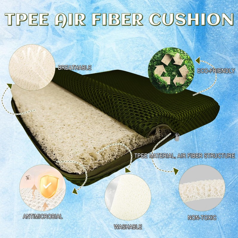6D Ventilated TPEE Seat Cushion - Elastic Support Pad for