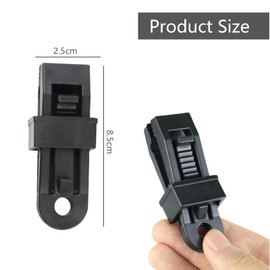10Pcs Adjustable Heavy Duty Lock Grip for Tarp & Shade Cloth, Tarp Clips, Windproof Shade Cloth Plastic Clips,Reusable Tarp Clamps Awning Tarp Clamps for Canopy Outdoor Camping (Black)