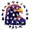 SECOGM Wooden Puzzles for Adults - Eagle Wooden Jigsaw Puzzles