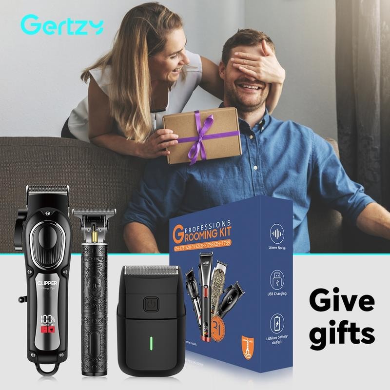 Professional Cordless Hair Clipper & Beard Trimmer for Men, Rechargeable