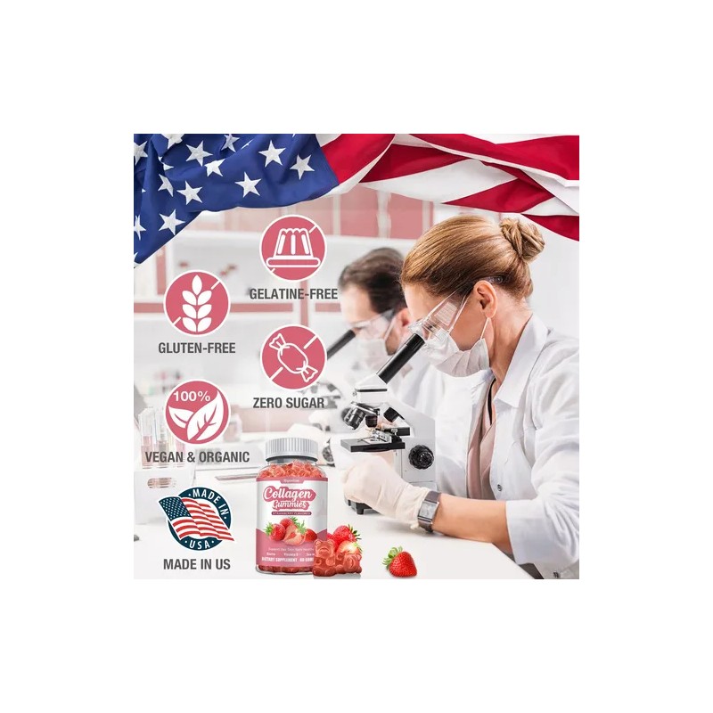 Riyuetian Gomitas Colágeno Vitamina-c Biotina Fresa 60