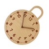 Wall Clock 10 Inch Round Silent Decorative Battery Operated Wooden