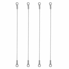 4pcs 8" Cabinet Door Restraint, Stainless Steel Door Cabinet Restraint Cable, Flexible Braided Limiter Cable, Hinge Limiter for Chest Cupboard Door