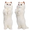 Furry Cat Figurine Realistic Simulated Adorable Lovely Decorative Plush Cat