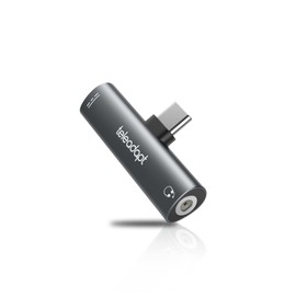 Teleadapt USB C to 3.5mm Headphone Audio and Charger Adapter, 2-in-1 USB Type-C Hi-Res Audio Adapter with PD 60W Fast Charging for Stereo, Hi-Res DAC, Compatible with Galaxy S20/ NoteS20, Pixel 2/3