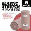 Elastic Bandage Wrap, 4 in x 15 ft Stretch, Reusable