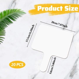 20 Pack Small Dry Erase Boards Double Sided Answer Paddles 10 X 8 Inch White Handheld Board for Classroom Office Auction Party Voting Meeting Family Games Party