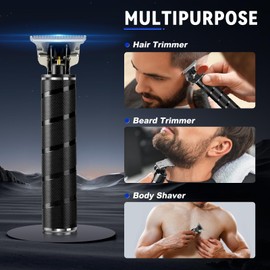 Ufree Ufree Mens Beard Trimmer, Zero Gapped T Blade Liners, Cordless Hair Clippers, Electric Razor Shavers for Men, Grooming Kit for Hair Cutting, Gifts for Men(Black)