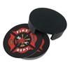 SEPTYK Firefighter Fire DEPT. Logo Rescue Pattern Coasters for Drinks