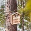 Owl House Owl Nesting Box for Outside: Handmade Wooden Bird