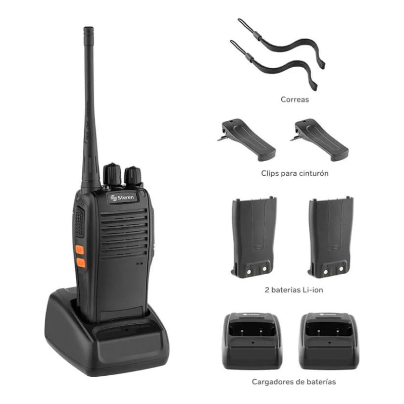 Kit De 2 Radios Intercomunicadores | rad-010 Negro - 2 Piezas