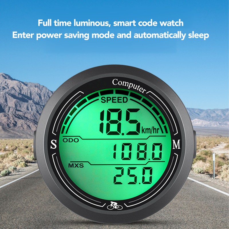 Cycling Speedometer Odometer Multi Function Electronic Speed Tester Temperature Time