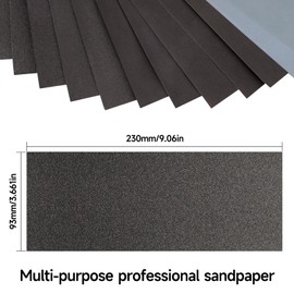 Sandpaper 60 Grit, Wet Dry Sanding Sheets 9x3.6 inch for Wood Furniture Finishing, Metal Sanding and Automotive Polishing,21 -Sheet