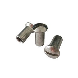 Sleeve Nuts with Pan Head M6 x 15 mm - Pack of 12 Stainless Steel Slot Rust-Proof