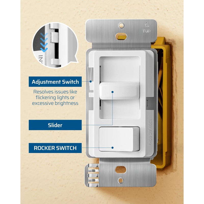 DEWENWILS Dimmer Switch for LED Lights, 600W Incandescent/Halogen and 150W