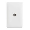 HPM Linea 1 Gang 75 Ohm Coaxial TV Outlet, White