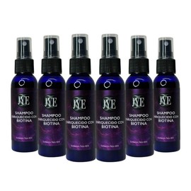Shampoo enriquecido con Biotina JYE, orgánico libre de químicos. Tratamiento natural anticaída, ayuda al crecimiento del cabello. Incluye 6 botellas de 60ml cada una