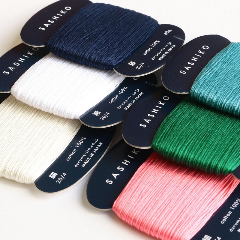 Nippon Chuko DRM2400-6SET-A Yokota Daruma Sashiko Thread (Thin) Card Roll