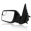 PM Auto Left Driver Side Mirror, Power Heated Paintable Manual