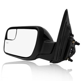 PM Auto Left Driver Side Mirror, Power Heated Paintable Manual Folding with Turn Signal Light Replacement For 2016-2019 Ford Explorer
